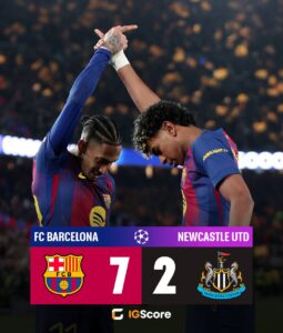 Barca 7-2 Newcastle: Magpies Mauled in Champions League Last-16 Thriller